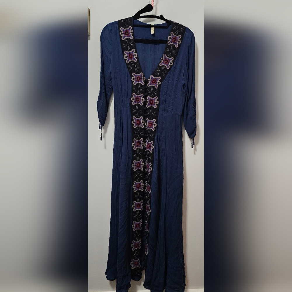 Embroidered  vintage Free People Dress